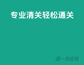 专业清关，轻松通关