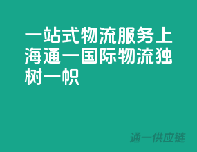一站式物流服务，上海通一国际物流独树一帜