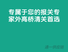 专属于您的报关专家，外高桥清关首选