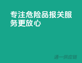 专注危险品，报关服务更放心