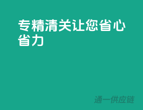 专精清关，让您省心省力
