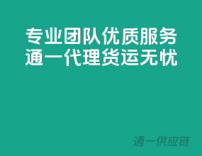 专业团队，优质服务，通一代理，货运无忧！