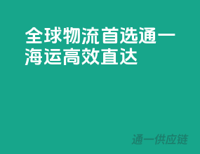 全球物流首选，通一海运高效直达