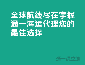 全球航线尽在掌握，通一海运代理，您的最佳选择！