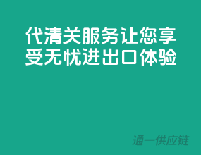 代清关服务，让您享受无忧进出口体验