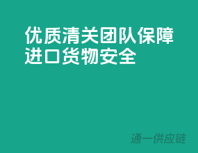 优质清关团队，保障进口货物安全