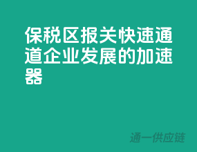 保税区报关快速通道，企业发展的加速器