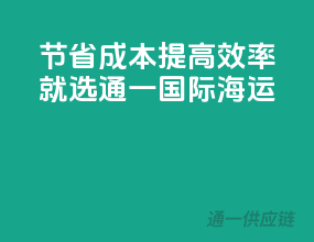 节省成本，提高效率，就选通一国际海运！