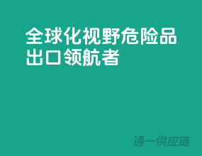 全球化视野，危险品出口领航者