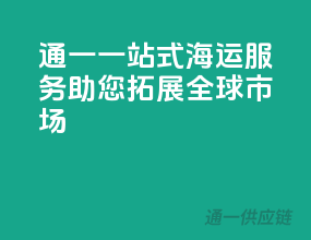 通一一站式海运服务，助您拓展全球市场