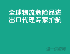 全球物流，危险品进出口代理专家护航”