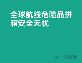 全球航线，危险品拼箱，安全无忧