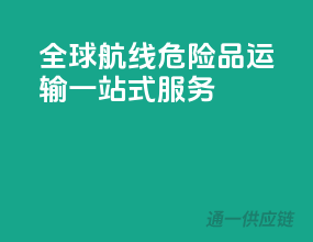 全球航线，危险品运输，一站式服务