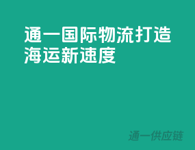 通一国际物流，打造海运新速度
