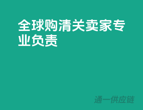 全球购清关，卖家专业负责