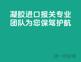 凝胶进口报关，专业团队为您保驾护航