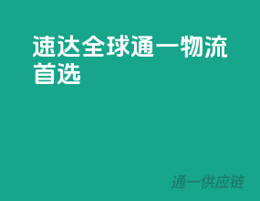 速达全球，通一物流首选