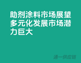助剂涂料市场展望：多元化发展，市场潜力巨大