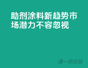 助剂涂料新趋势，市场潜力不容忽视