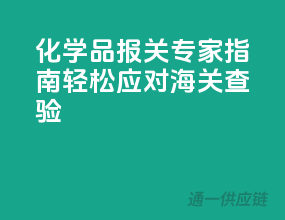 化学品报关专家指南：轻松应对海关查验