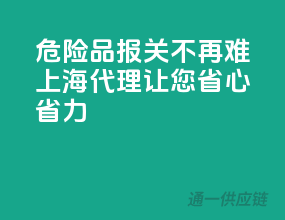 危险品报关不再难，上海代理让您省心省力