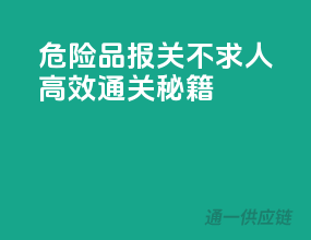 危险品报关不求人，高效通关秘籍