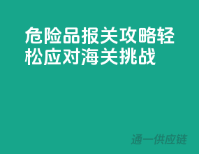 危险品报关攻略，轻松应对海关挑战