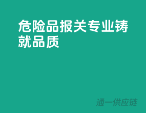 危险品报关，专业铸就品质