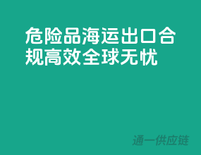 危险品海运出口，合规高效，全球无忧