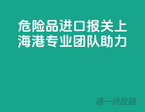 危险品进口报关，上海港专业团队助力