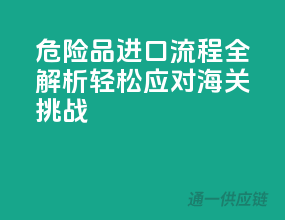 危险品进口流程全解析，轻松应对海关挑战
