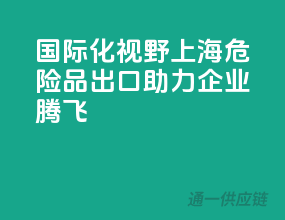 国际化视野，上海危险品出口助力企业腾飞