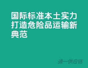 国际标准，本土实力：打造危险品运输新典范