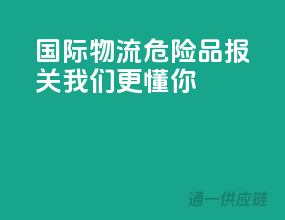 国际物流，危险品报关，我们更懂你！