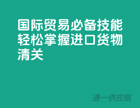 国际贸易必备技能：轻松掌握进口货物清关