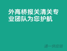 外高桥报关清关，专业团队为您护航