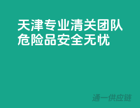 天津专业清关团队，危险品安全无忧！