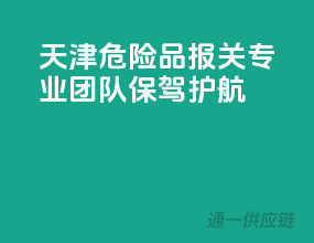 天津危险品报关，专业团队保驾护航