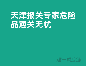 天津报关专家：危险品通关无忧