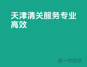 天津清关服务，专业高效