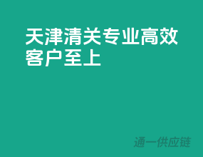 天津清关，专业高效，客户至上