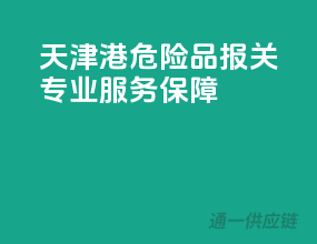 天津港危险品报关，专业服务保障
