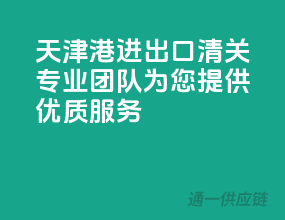 天津港进出口清关，专业团队为您提供优质服务