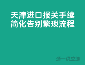天津进口报关手续简化，告别繁琐流程