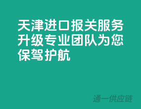 天津进口报关服务升级，专业团队为您保驾护航