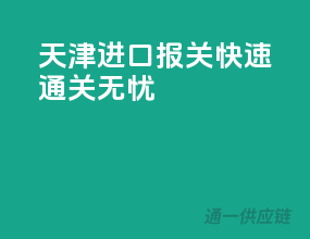 天津进口报关，快速通关无忧
