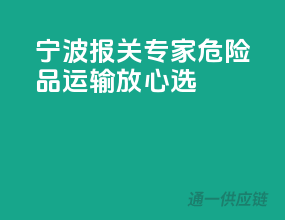 宁波报关专家，危险品运输放心选