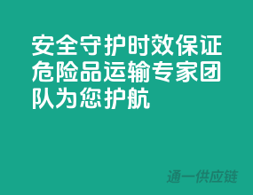 安全守护，时效保证：危险品运输专家团队为您护航