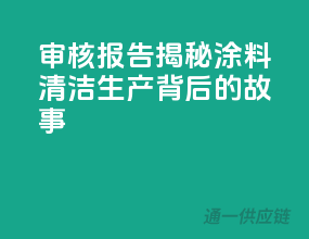 审核报告揭秘：涂料清洁生产背后的故事