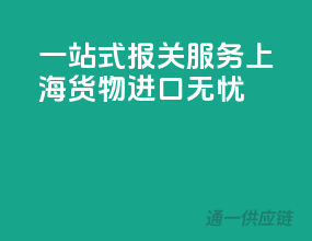 一站式报关服务，上海货物进口无忧